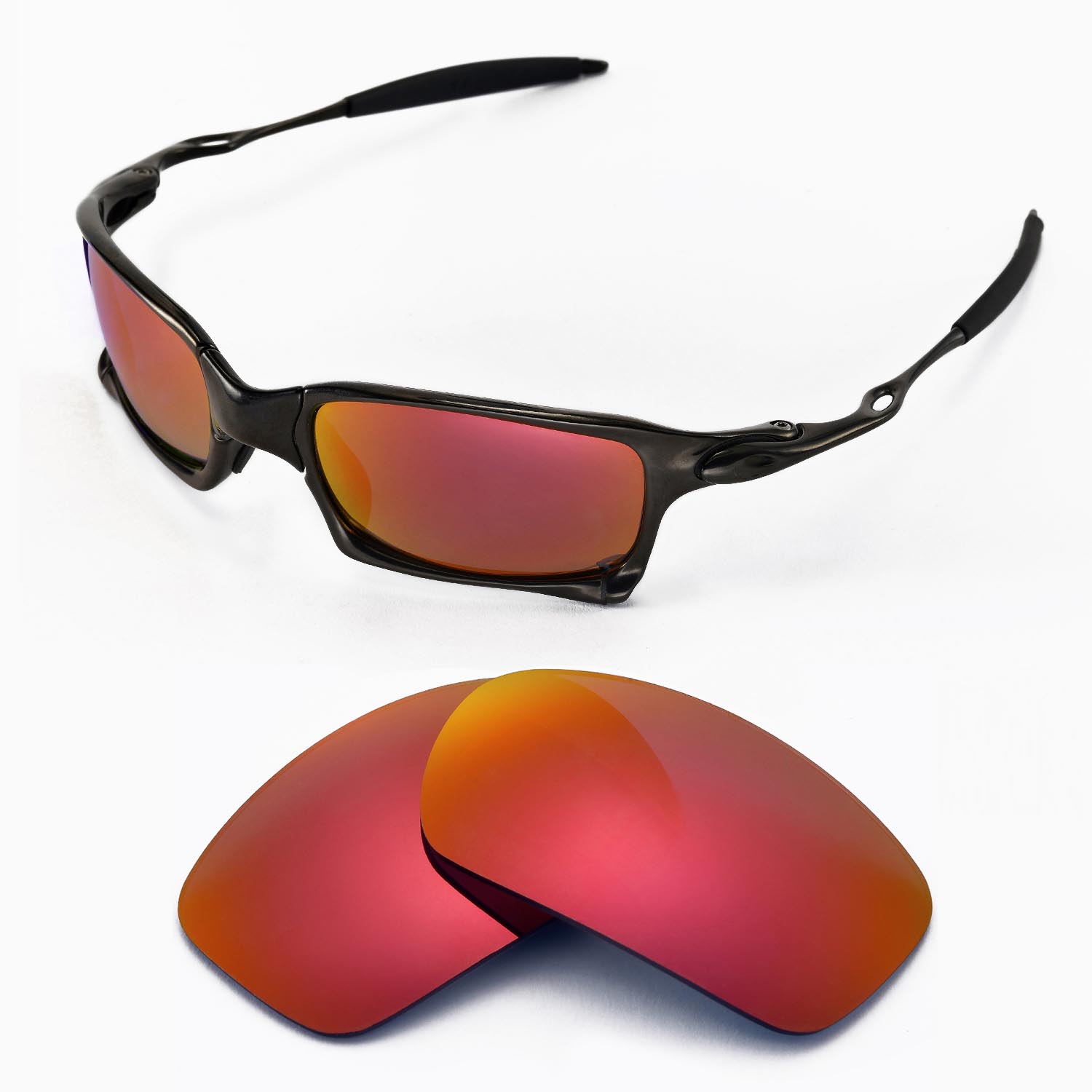 new-walleva-polarized-fire-red-lenses-for-oakley-x-squared-609224339103-ebay